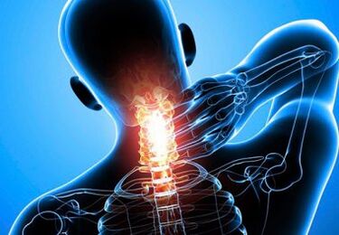 Severe neck pain with advanced bone necrosis