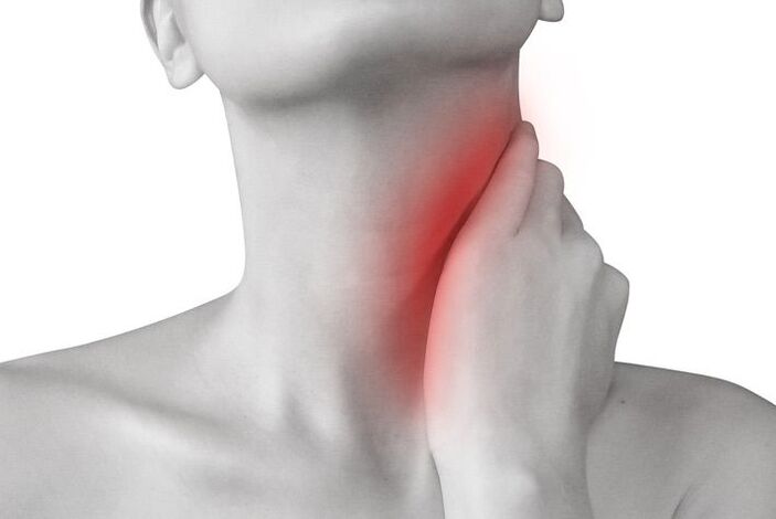 Inflammation of the lymph nodes is the cause of neck pain