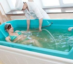 Hydromassage - a sauna therapy used to treat joint pain